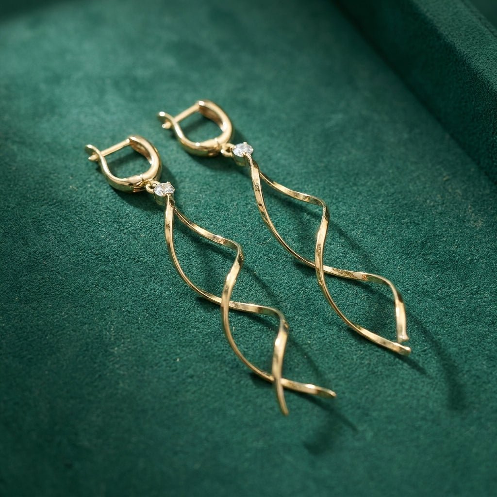 Boucles d'Oreilles Elicia - Plaqué Or Garantie