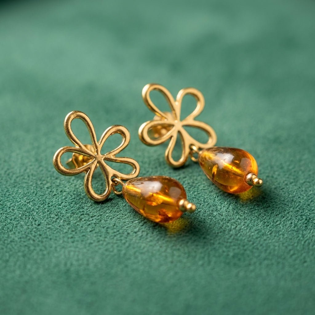 Boucles D'oreilles Flora - Acier Inoxydable