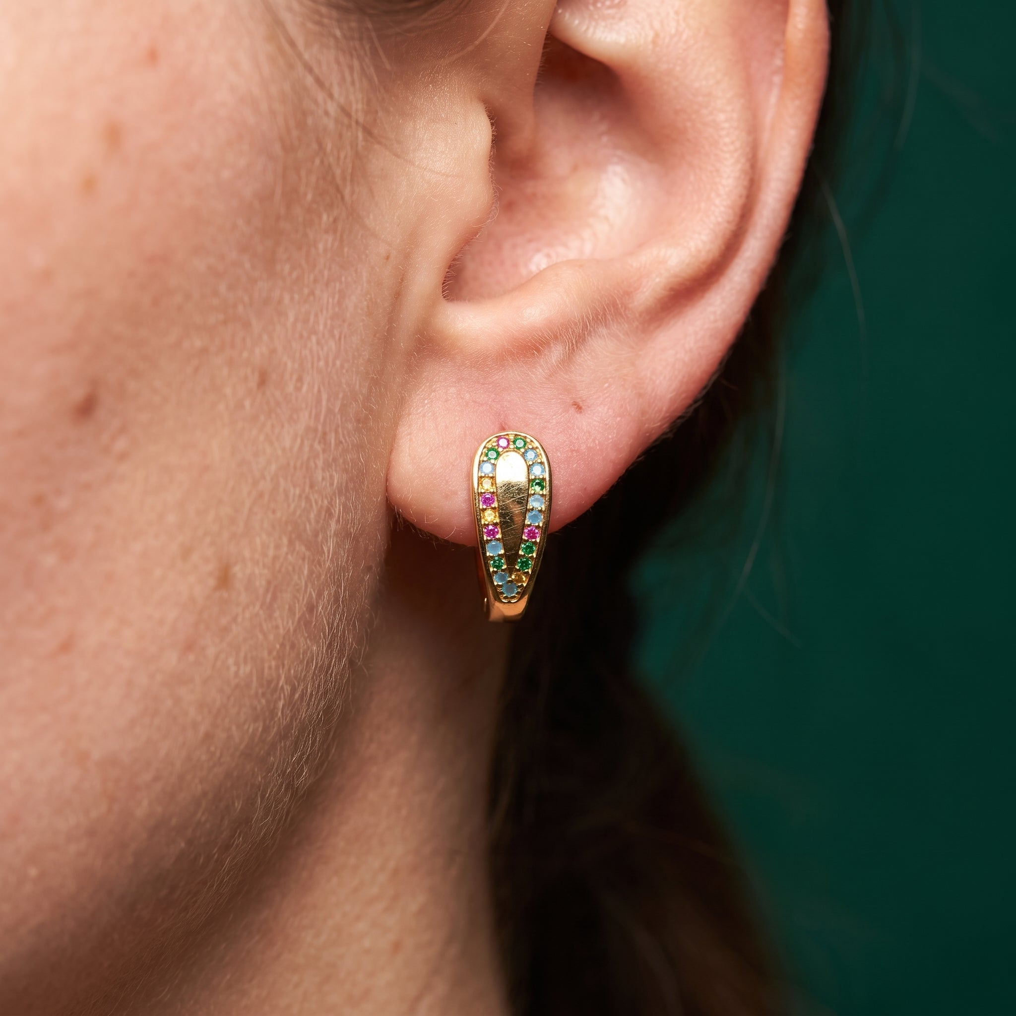 Boucles d'Oreilles Iridata - Plaqué Or