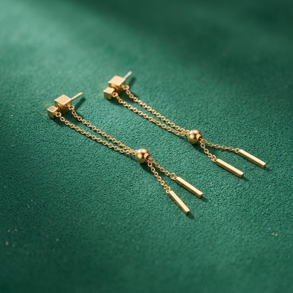 Boucles D'oreilles Linea - Plaqué Or
