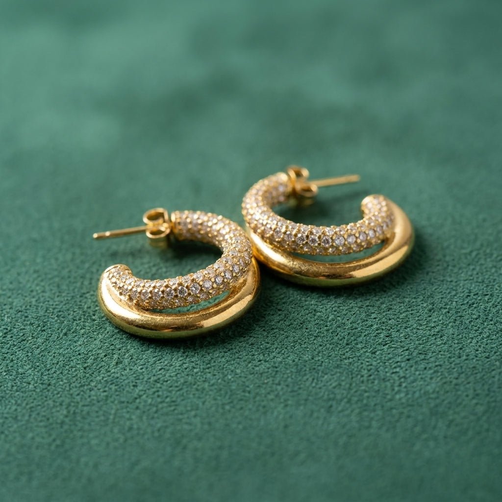 Boucles d'oreilles Mezzaluna - Acier Inoxydable