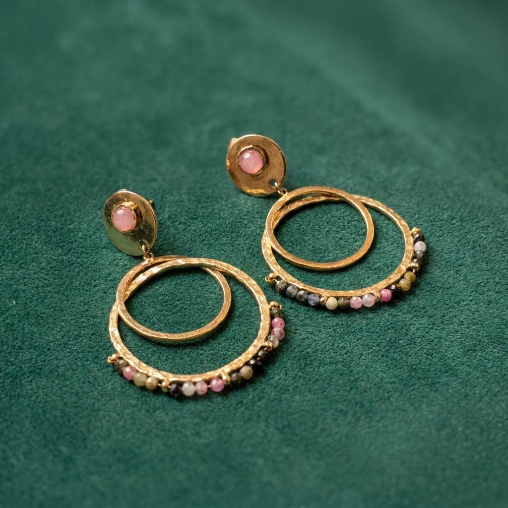 Boucles D'oreilles Oasi Rose - Acier Inoxydable