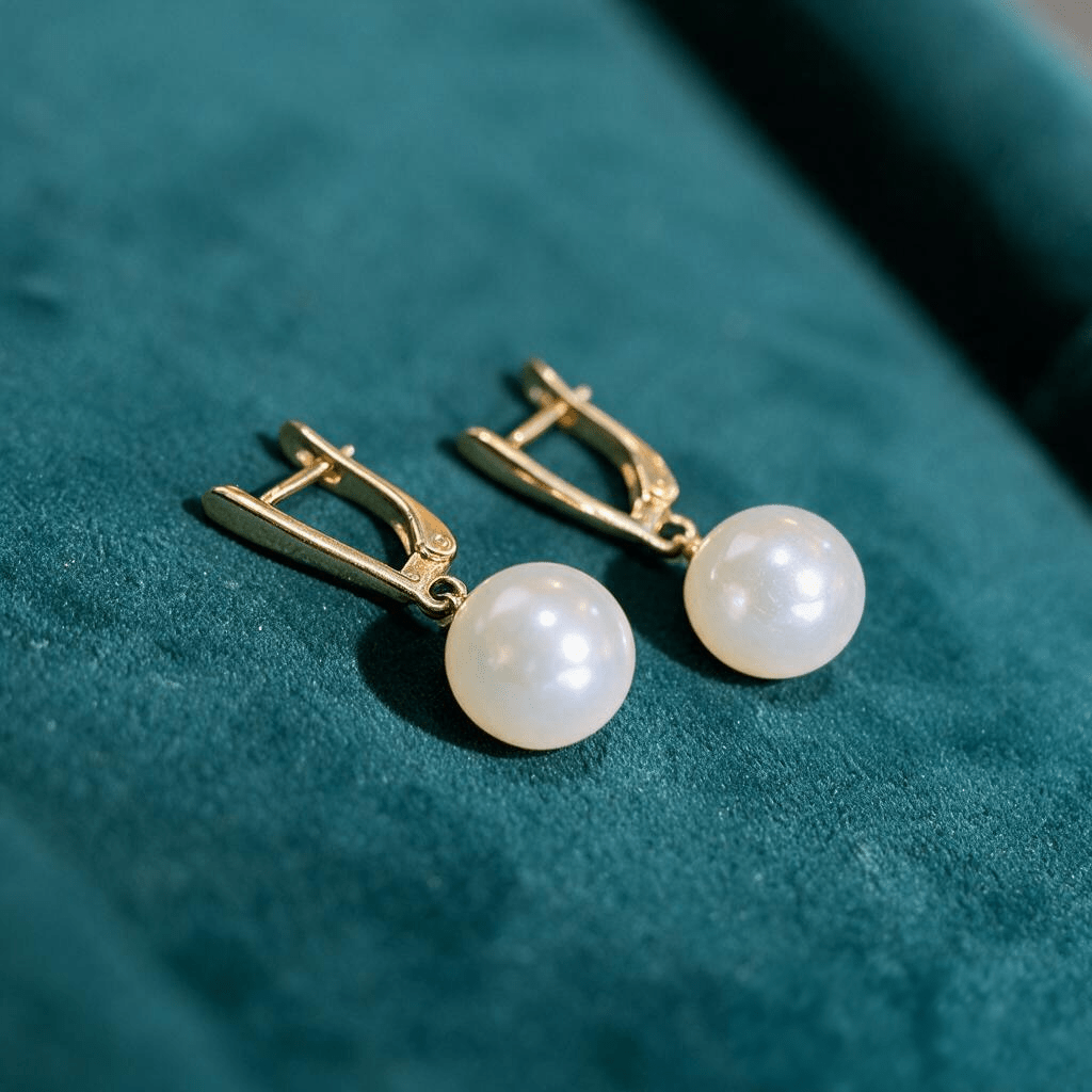 Boucles d'Oreilles Pendantes Perla - Plaqué Or