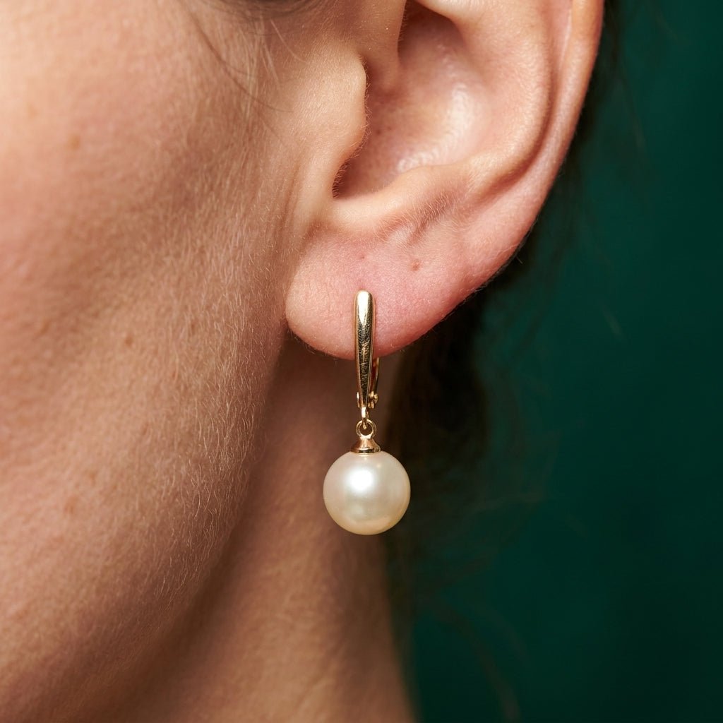 Boucles d'Oreilles Pendantes Perla - Plaqué Or
