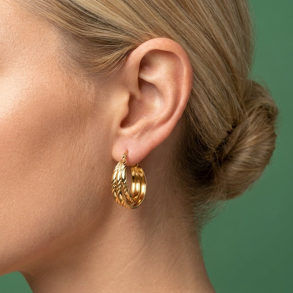 Boucles d'oreilles Treccia - Acier Inoxydable
