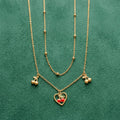 Collier Cherry Heart – Acier Inoxydable