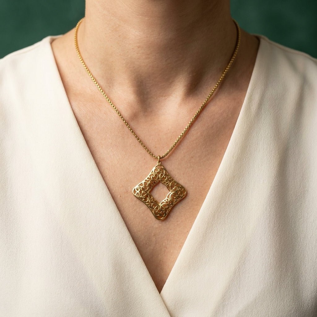 Collier Losanga – Acier Inoxydable