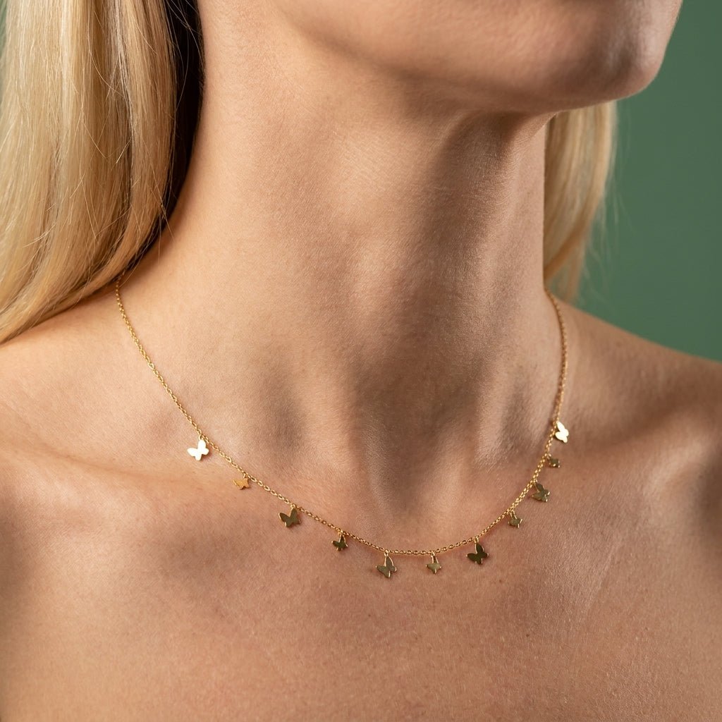 Collier Papillon - Acier Inoxydable