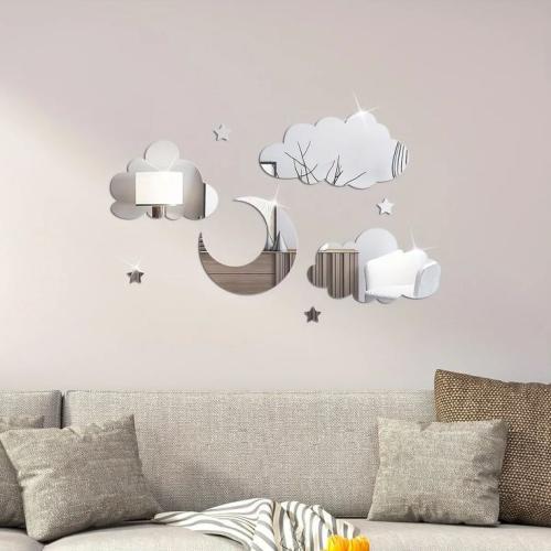 DECORATION chambre d enfant nuage etoiles lune WD015