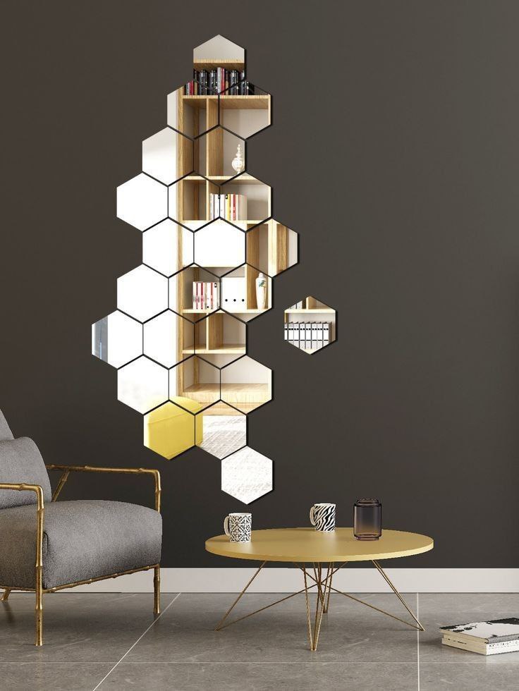 DECORATION MURALE HEXAGONAL PACK 10PCS DM004